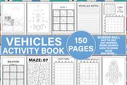 Vehicles Activity Book Vol-1, a Decorative Illustration by Design Station (Thumbnail 1 of 3)