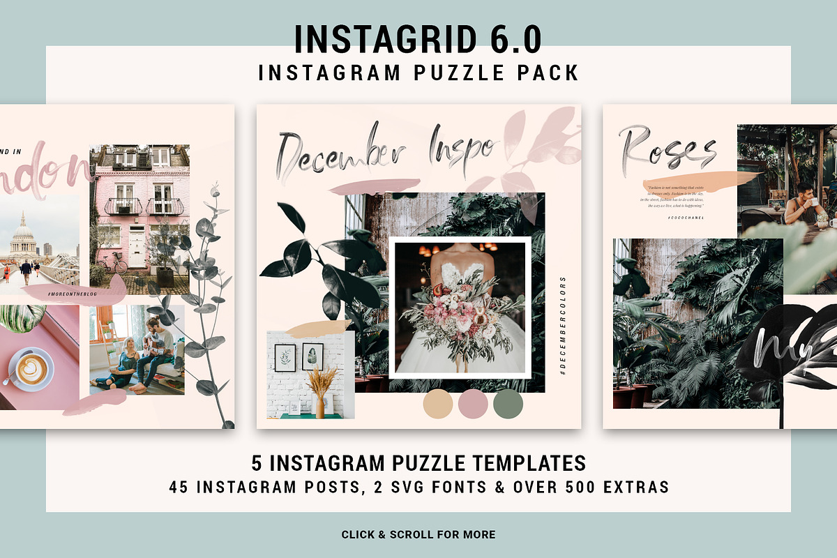 Insta Puzzle Bundle + FREE Updates, a Social Media Template by SilverStag Type Foundry (Photo 9 of 14)
