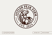Antler Peak Farm Badge Logo, a Branding & Logo Template by muhisya (Thumbnail 1 of 2)