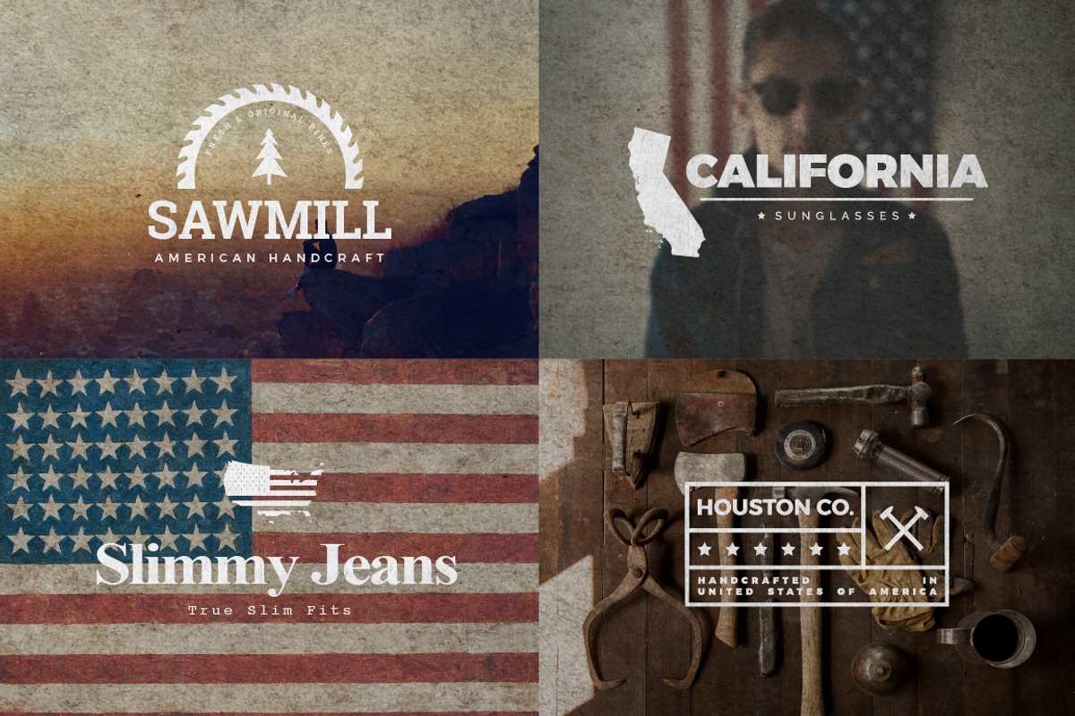 25 American Minimal Vintage Logos, a Branding & Logo Template by Mats-Peter Forss (Photo 2 of 4)