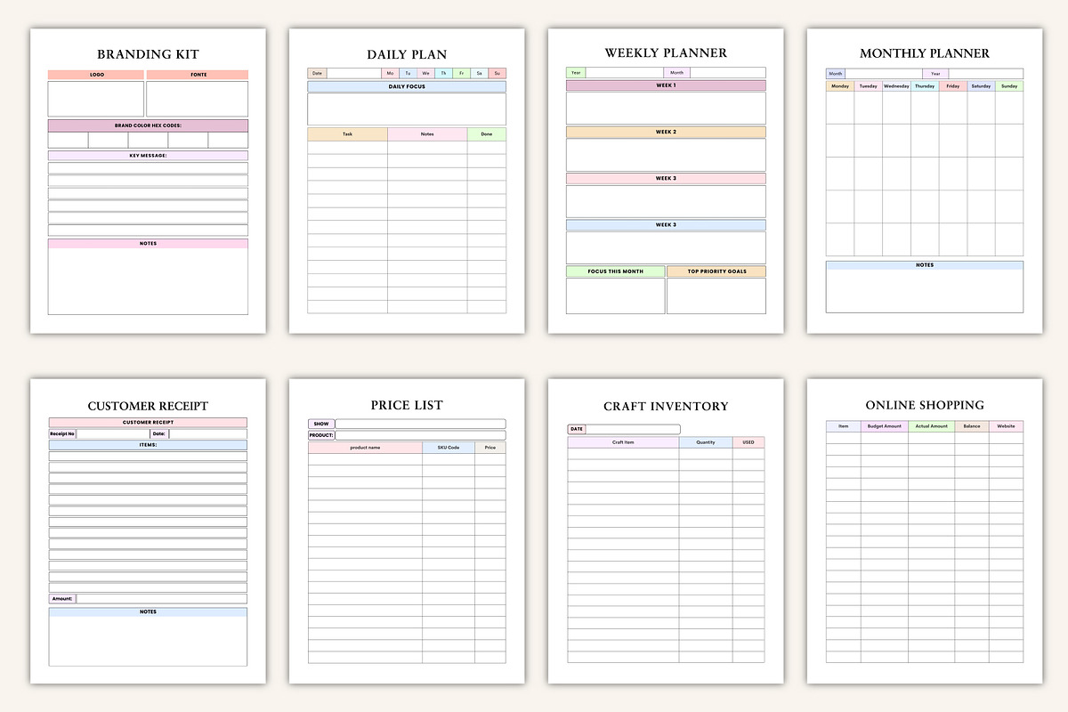 2026–2027 Craft Business Planner, a Stationery Template by Designmela01 (Photo 5 of 10)
