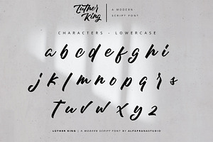 Luther King - Modern Script Font