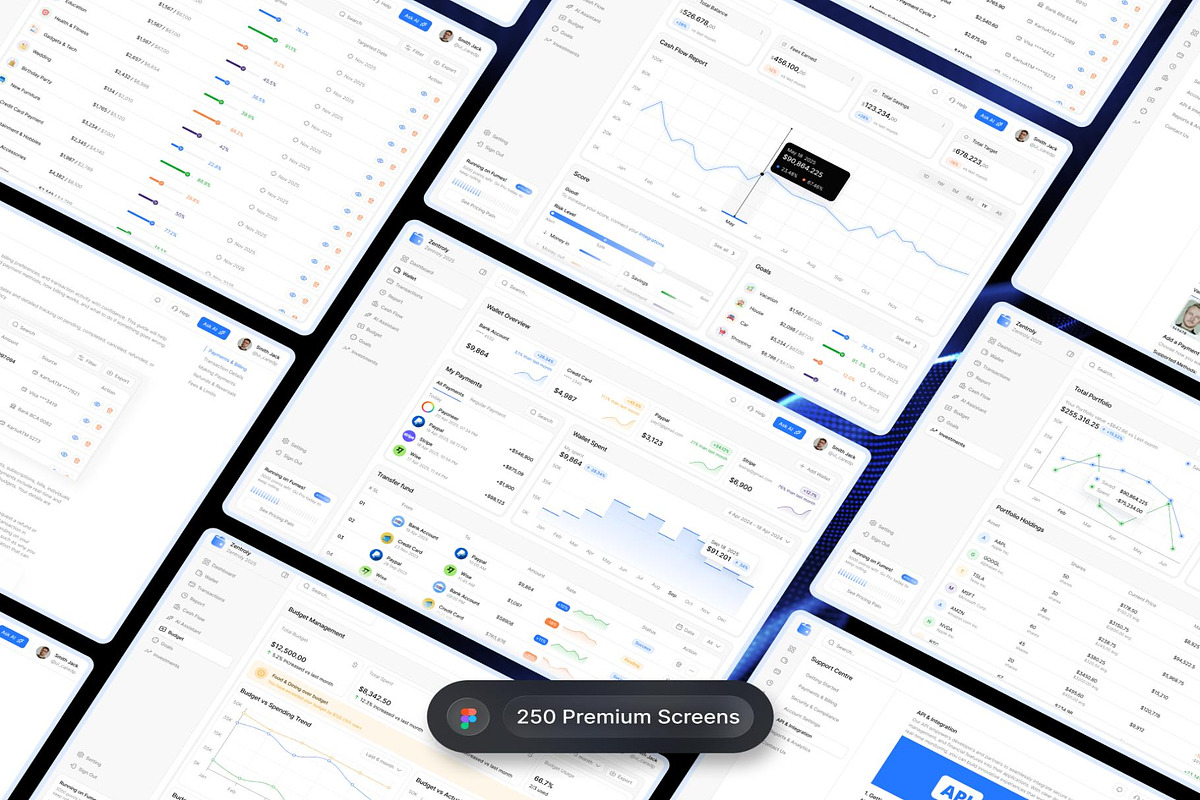 Zentroly Fintech Web &Mobile UIKit, an UI Kit Template by Creative Perspective (Photo 3 of 5)