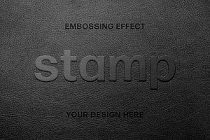 Leather Embossing Text Effect