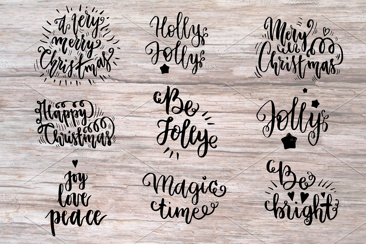 9 Lettering Christmas quote, an Object Graphic by Eereen Studio (Photo 1 of 4)