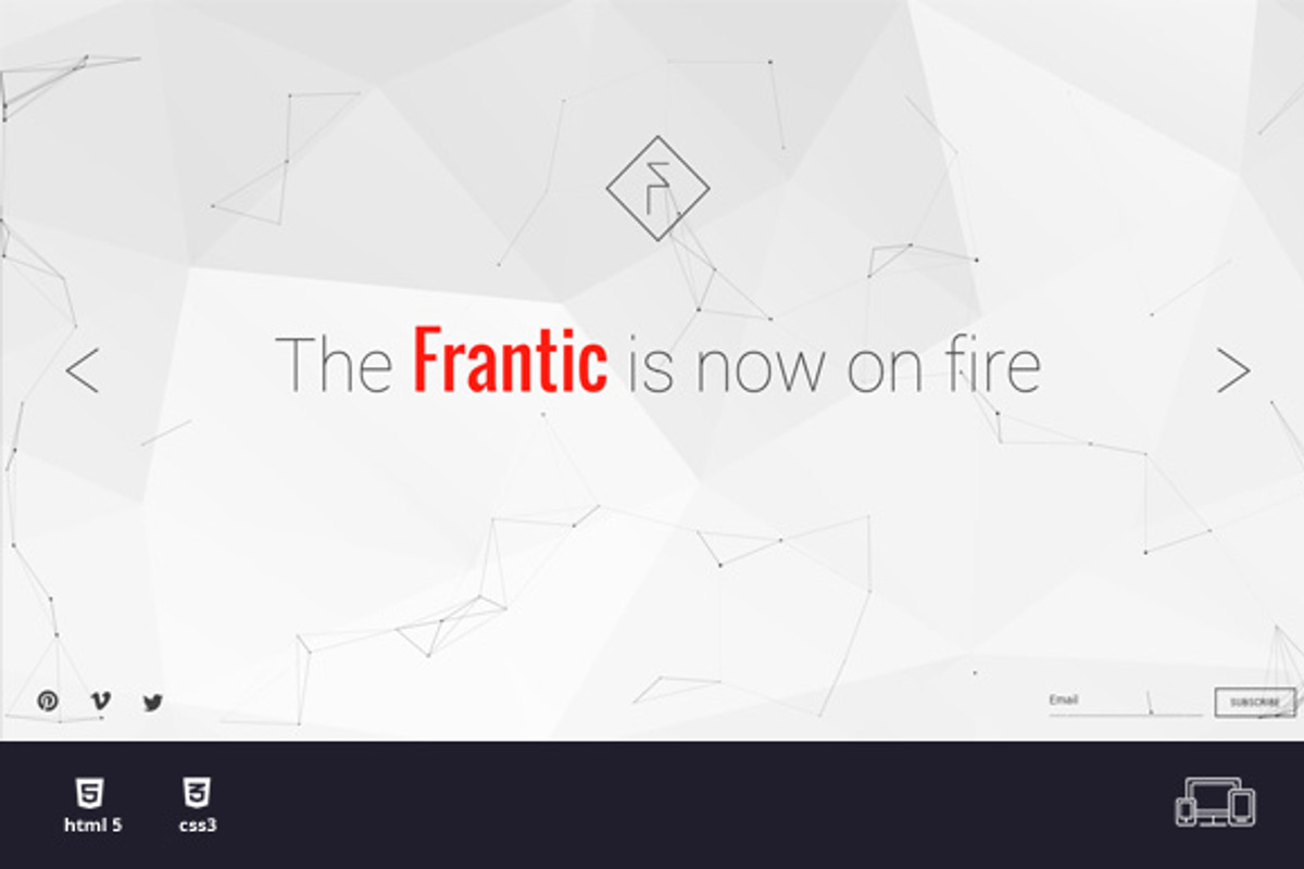 Frantic - Coming Soon Template, a Websites & App Template by CapitalTemplate2 (Photo 3 of 5)