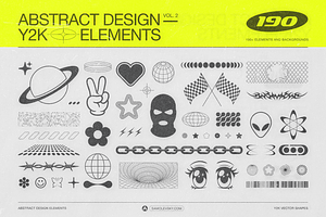 190 Y2K Vector Shapes Pack Vol. 2