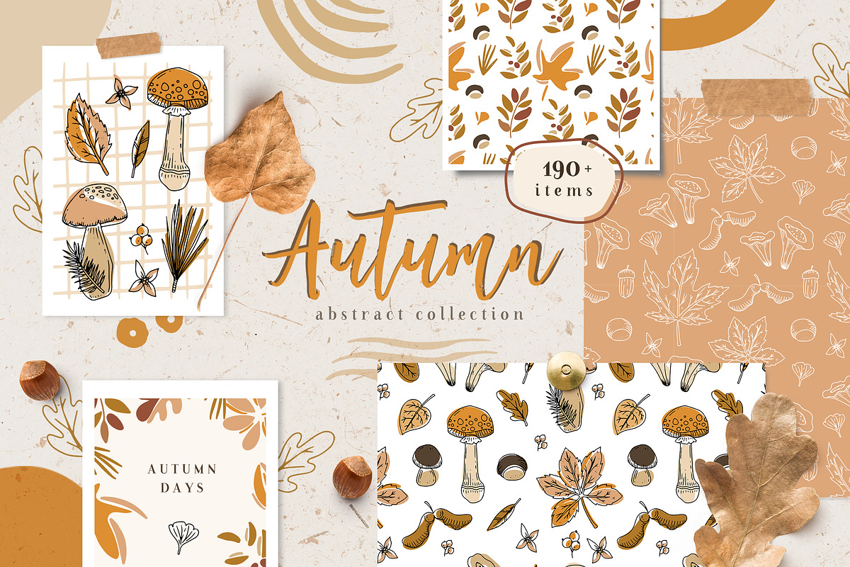 Autumn abstract collection, an Object Graphic by DariSmartArt (Photo 1 of 16)