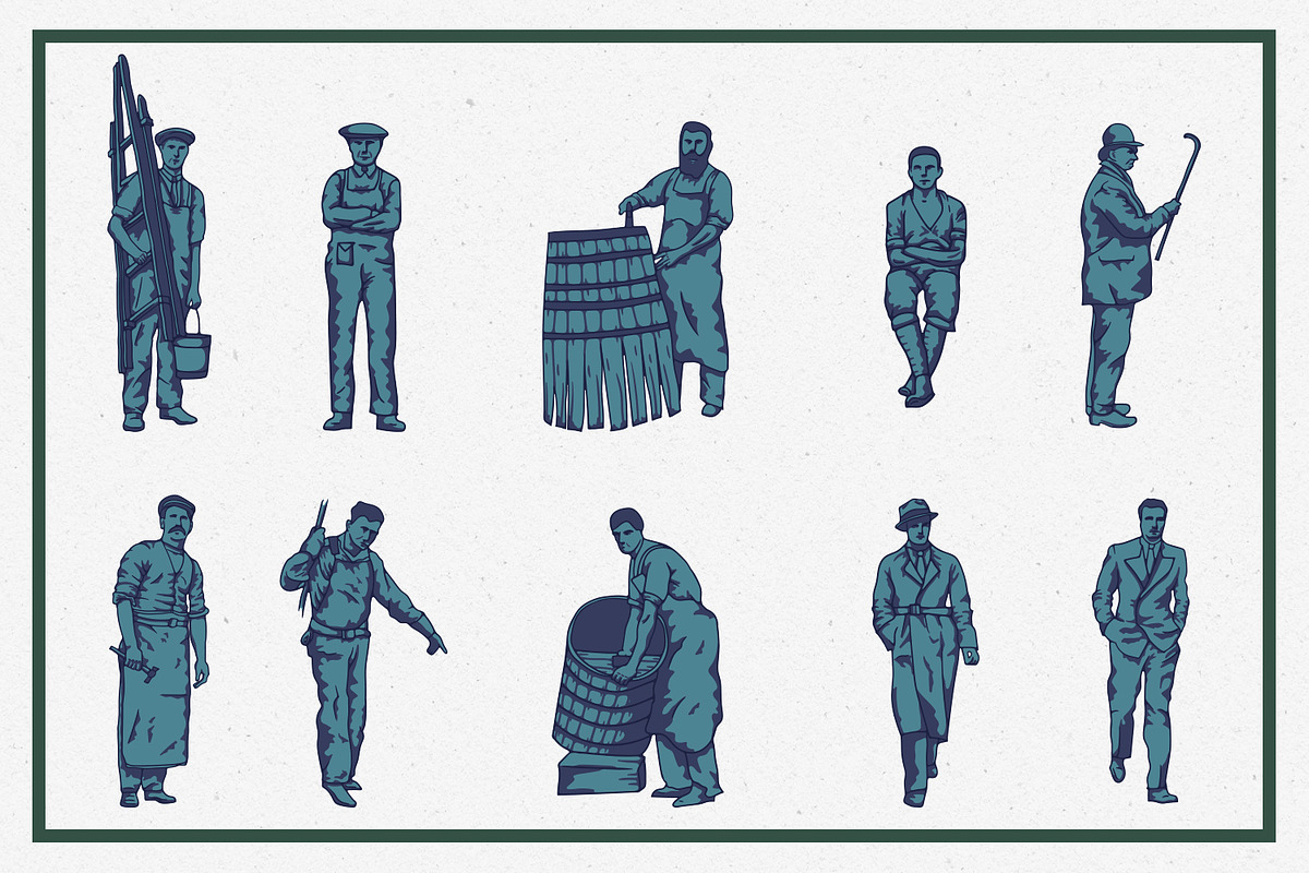 Vintage People Logos, a Branding & Logo Template by Justin Achammer (Photo 7 of 9)
