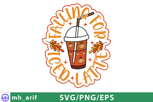 Falling For Iced Latte SVG Halloween, a Graphic by mh_arif