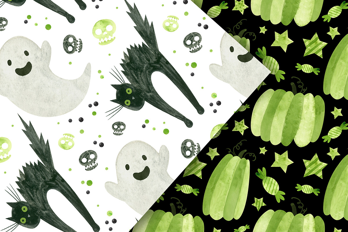 Green Halloween Clipart & Patterns, an Object Graphic by Valin Malin (Photo 13 of 14)