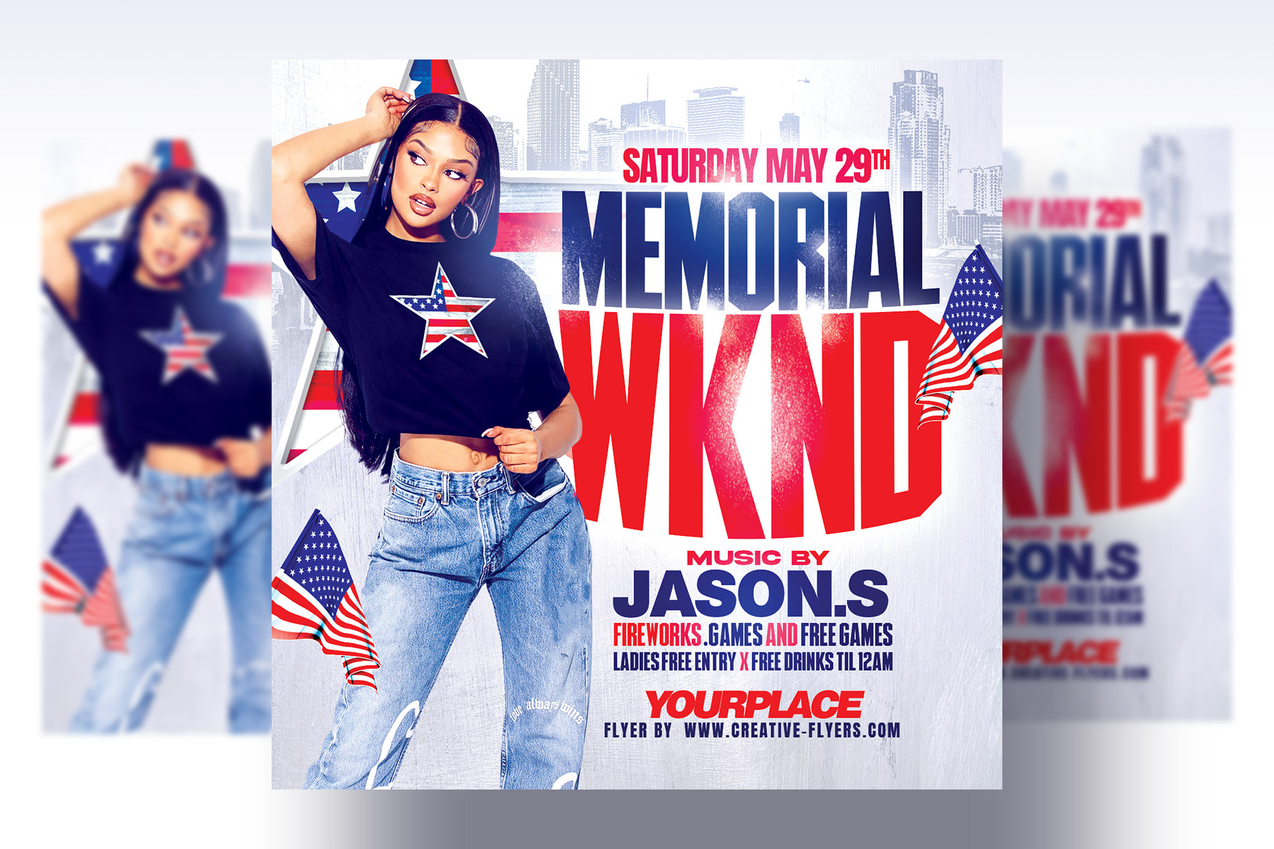 Memorial Day Flyer Template, a Flyer Template by Rome B Creation