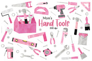 Pink Hand Tools Clipart, an Object Illustration by SugarPickle Clip Art (Thumbnail 1 of 3)