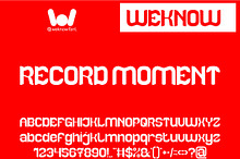 Record moment font