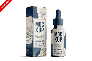 Dropper Bottle PSD, a Cups & Container Mockup by Bruno's Shop