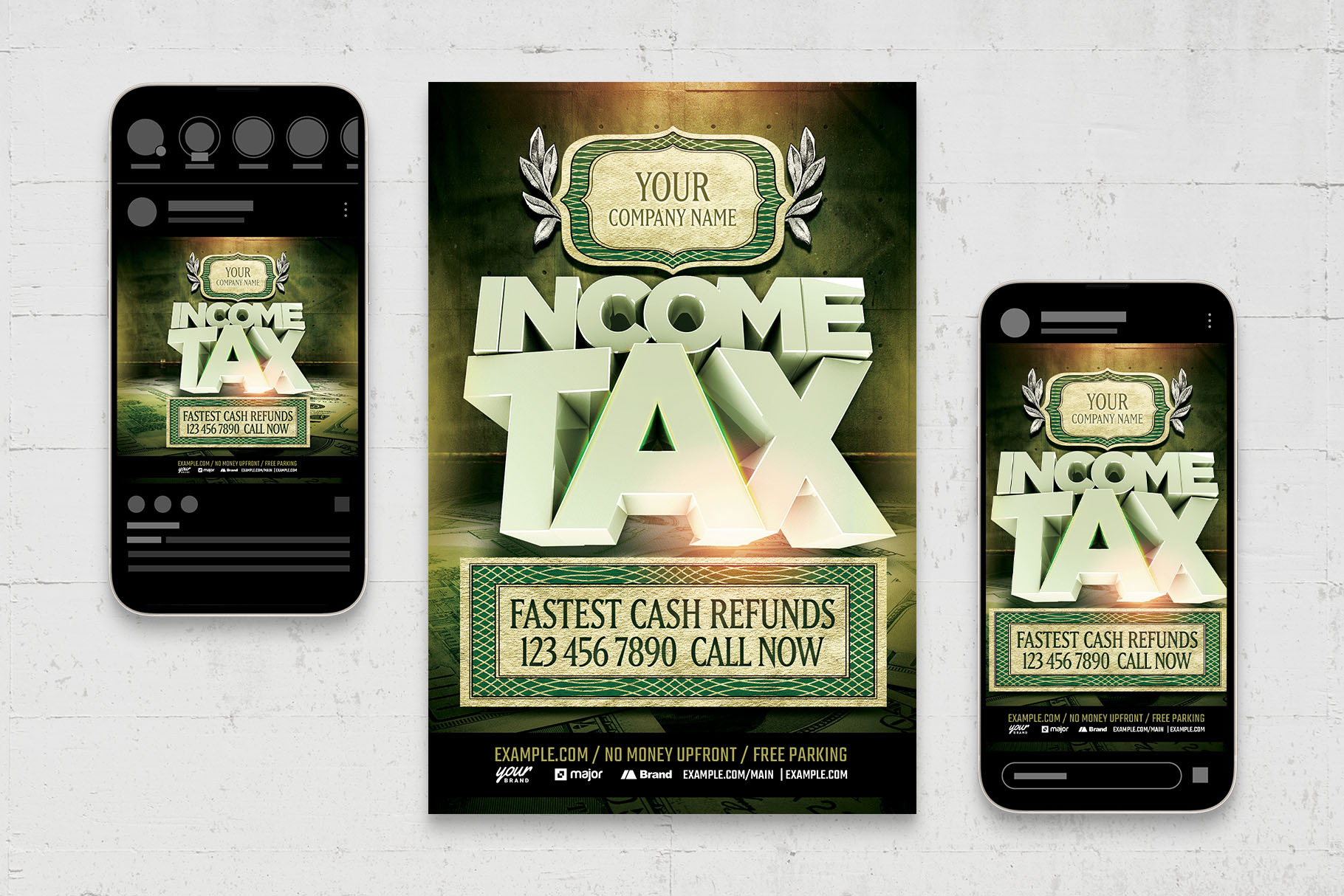 Income Tax Money Flyer Template, a Flyer Template by BrandPacks