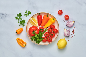 Tomato spices bell pepper onion c featuring tomato, bell pepper, and mini