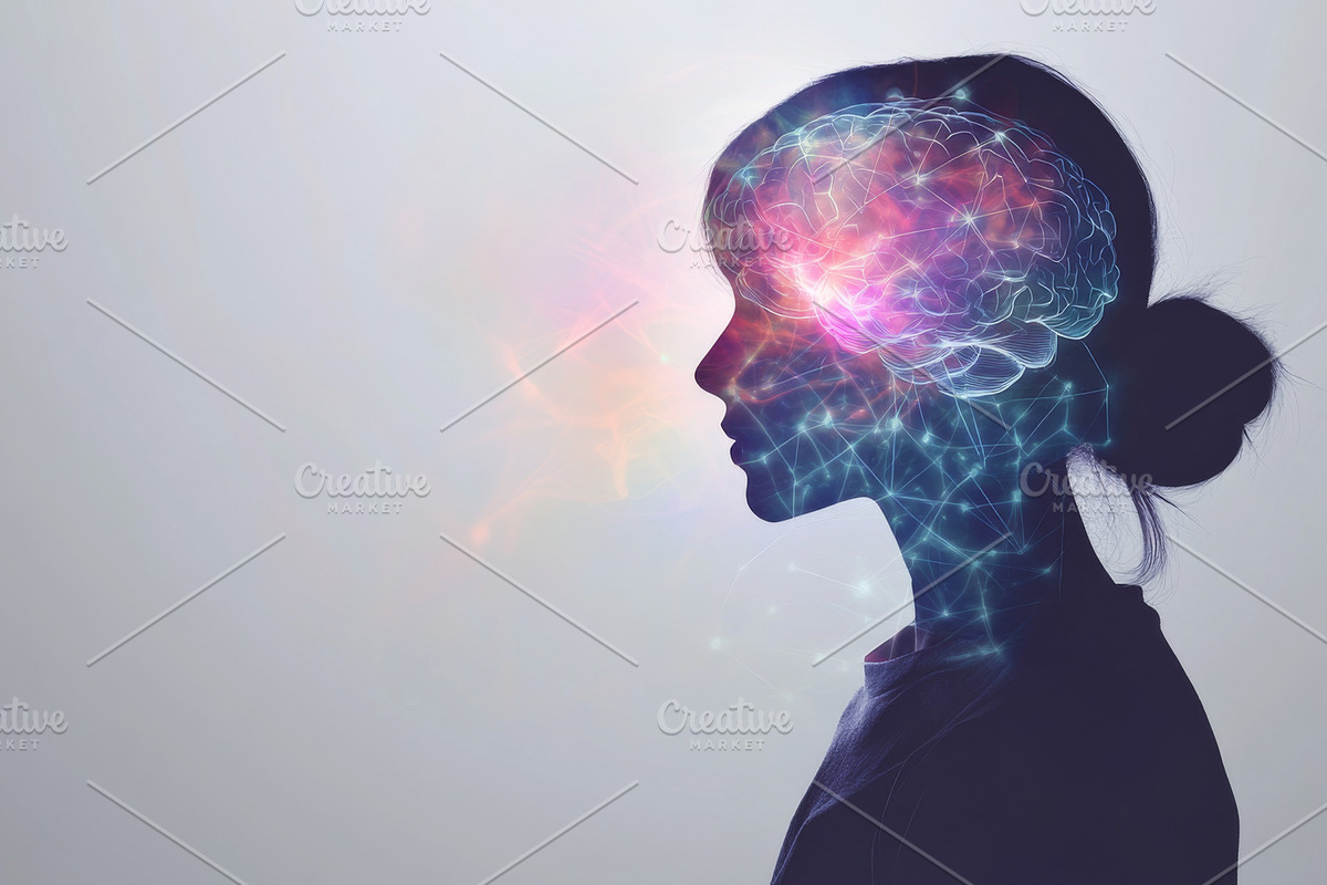 Double exposure of female neuroscien, a Photo by Dvoevnore photos (Photo 2 of 2)