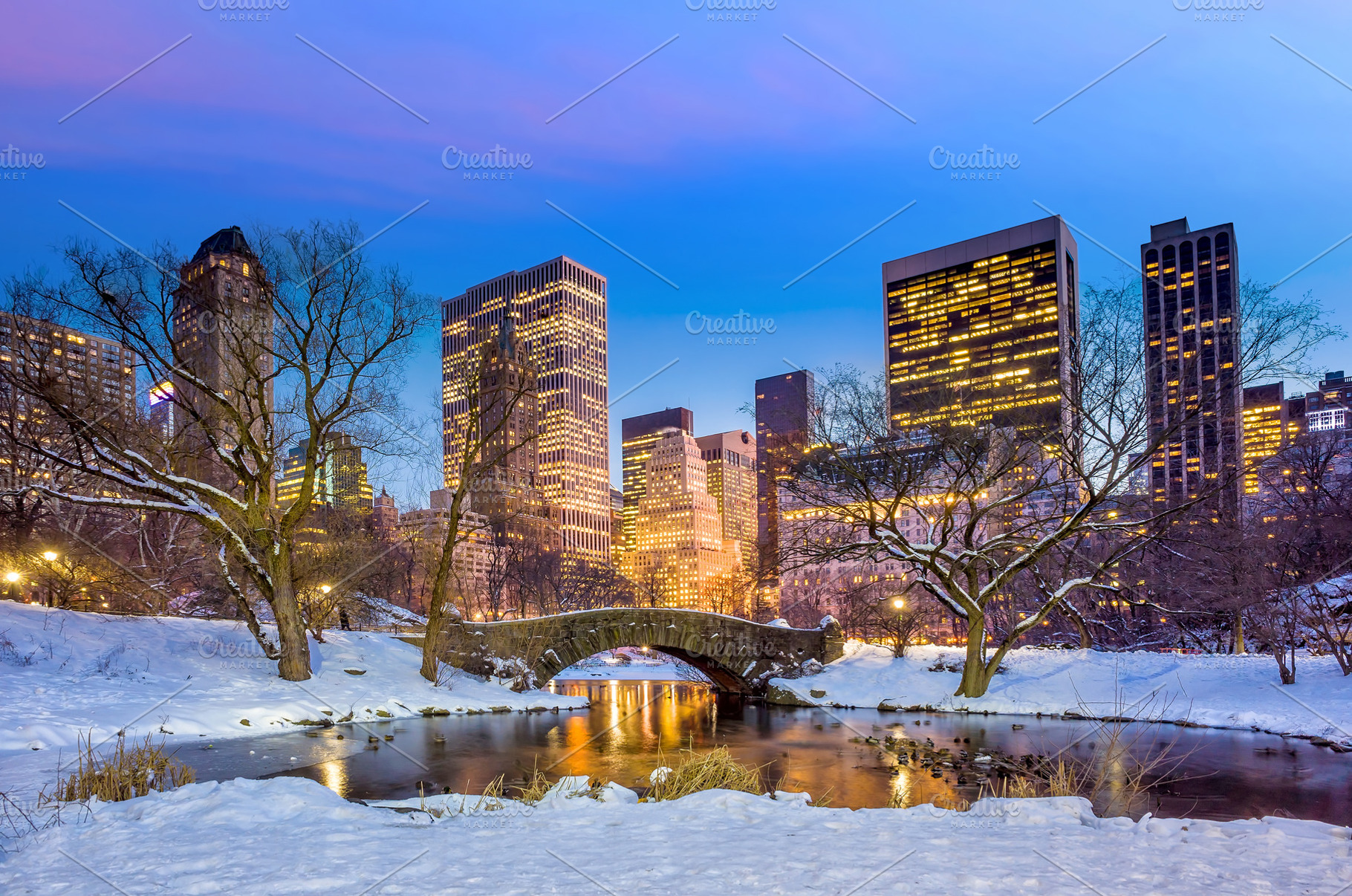 Gapstow bridge in winter, an Architecture Photo by f11photo