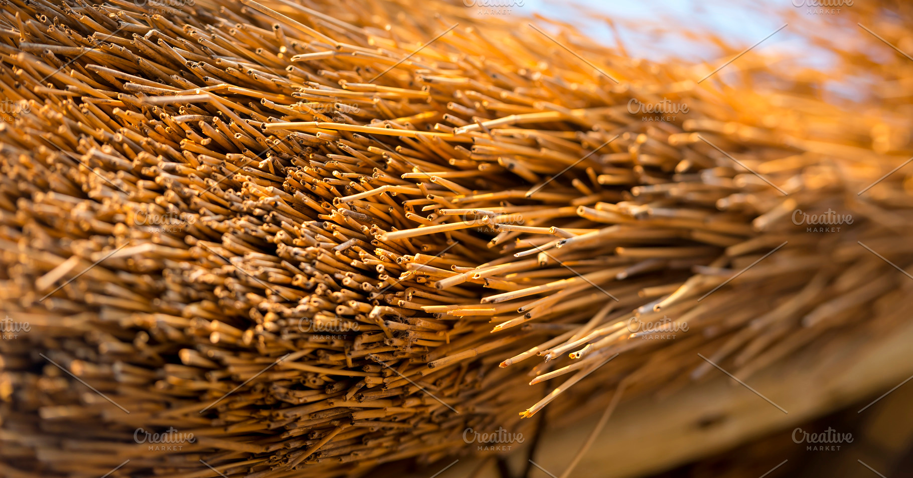 Thatched Roof Detail, a Nature Photo by THP Creative