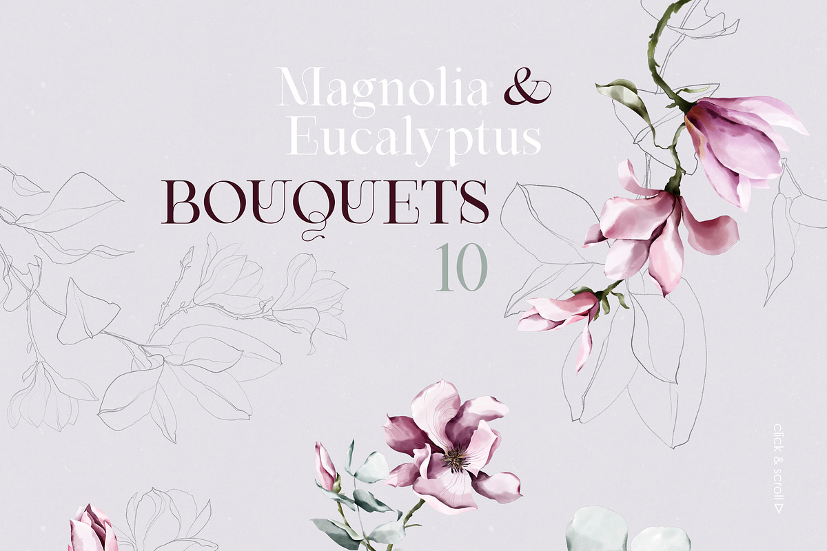 Magnolia & Eucalyptus. Watercolor, an Object Illustration by Colden Blue (Photo 3 of 15)