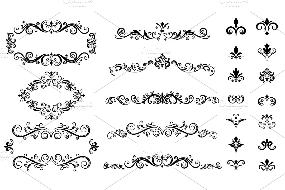 Vintage ornamental dividers, a Decorative Illustration by Yayasya (Photo 3 of 3)