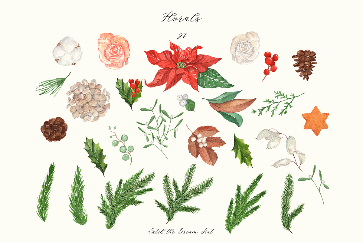 Warm Christmas Watercolor, a Seasonal Illustration by Catch the Dream Art (Photo 17 of 21)