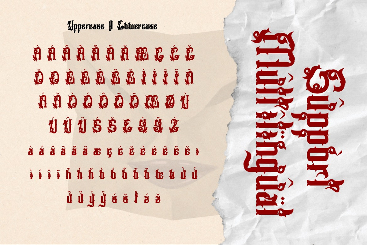 Bogward - Blackletter Font, a Blackletter Font by Dhabee (Photo 7 of 16)