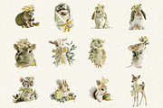 Baby Animals Watercolor Clipart, an Illustration by DreamCafeArt (Thumbnail 3 of 6)