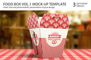 Food Box Vol.1 Mock-up Template, a Packaging Mockup by ItemBridge (Thumbnail 1 of 5)