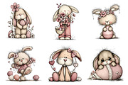 Happy Easter Bunny Clipart, an Illustration by Dream Creation (Thumbnail 2 of 7)