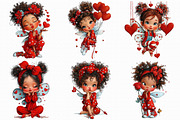 Whimsical Valentines Fairy Clipart, an Illustration by Libby Wishes (Thumbnail 2 of 8)