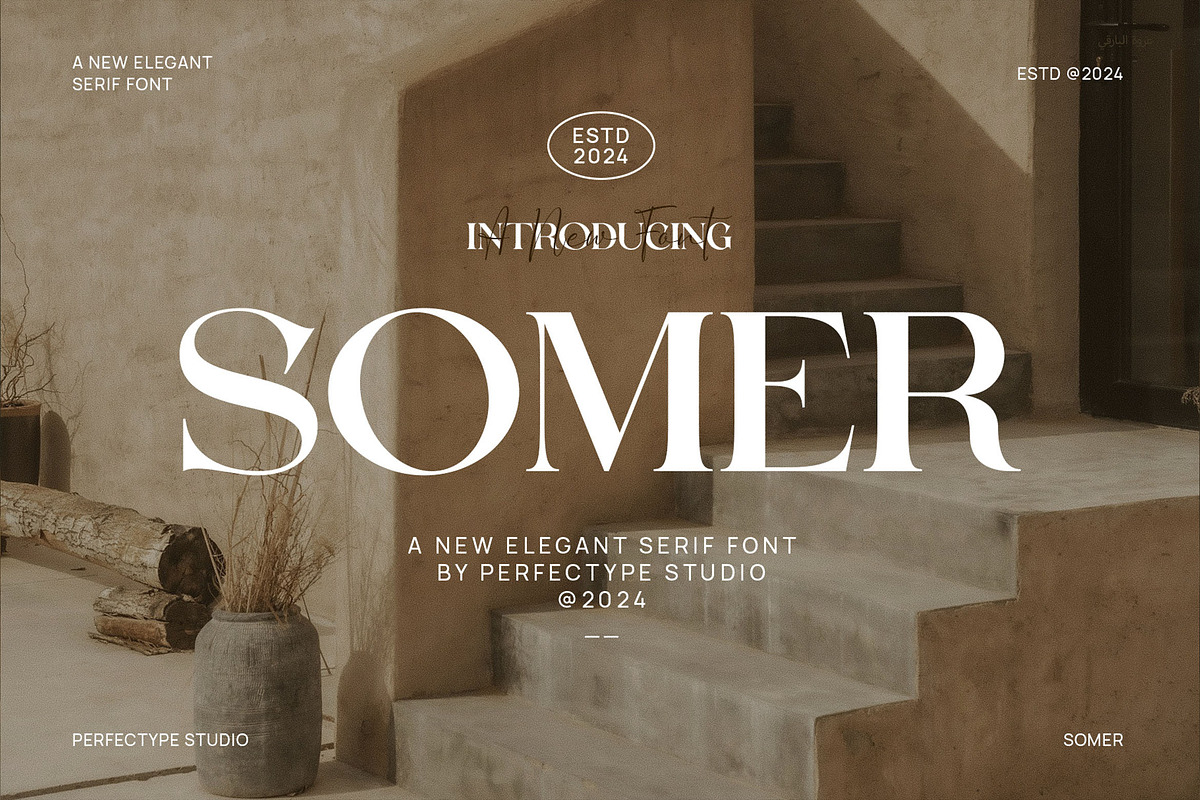 Somer Elegant Serif Font Typeface, a Serif Font by Perfectype (Photo 1 of 6)