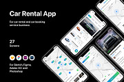 Car Rental App, an UI Kit Template by flr.24 (Thumbnail 1 of 2)