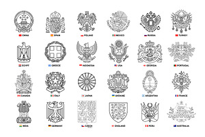 Set Of Coats Of Arms