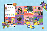 90s Summer Instagram Template, a Social Media Template by muhisya (Thumbnail 8 of 14)