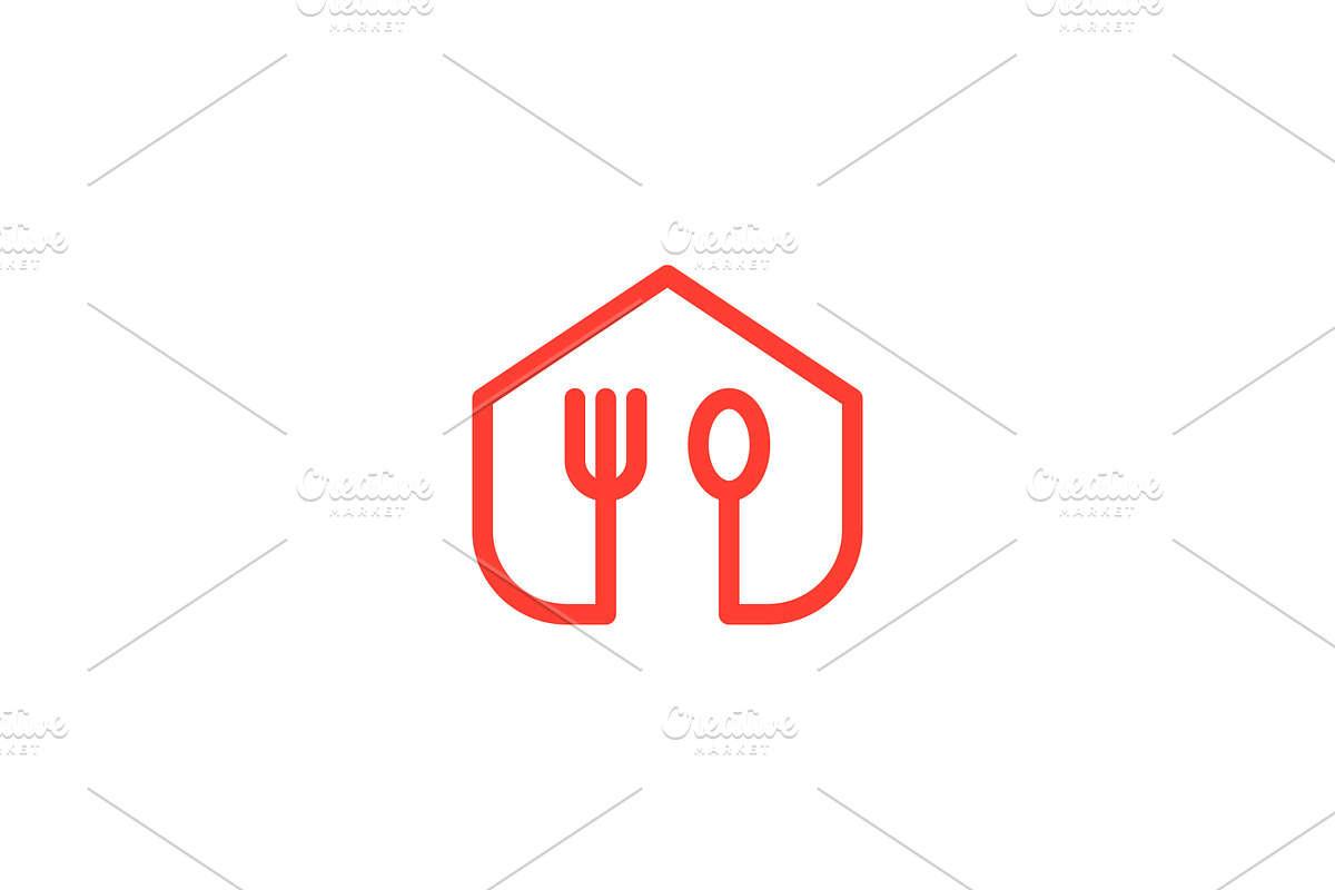 Food House Homemade Line Logo, a Branding & Logo Template by kurostd