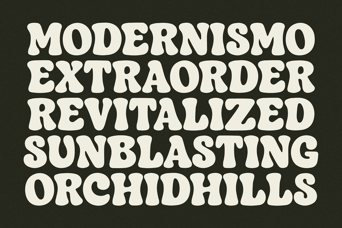Cosmic Curl Font, a Sans Serif Font by Modikstype (Photo 3 of 11)