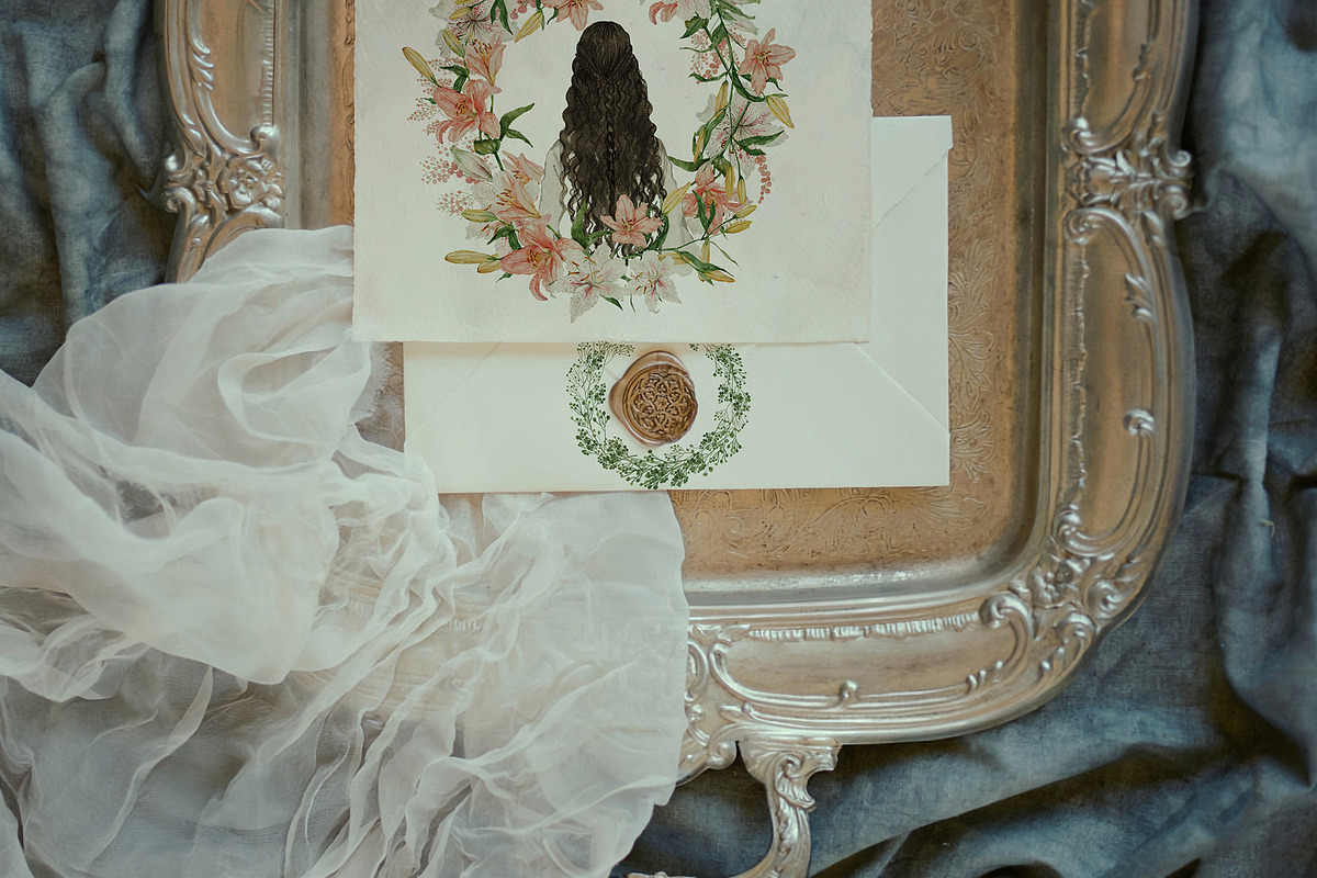 Watercolor Elf & Flowers Set, a Texture Illustration by Kaleriia (Photo 10 of 10)
