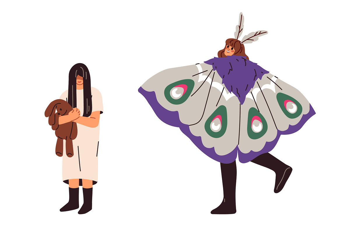 Halloween people set + patterns, a Person Illustration by Good Studio (Photo 6 of 19)