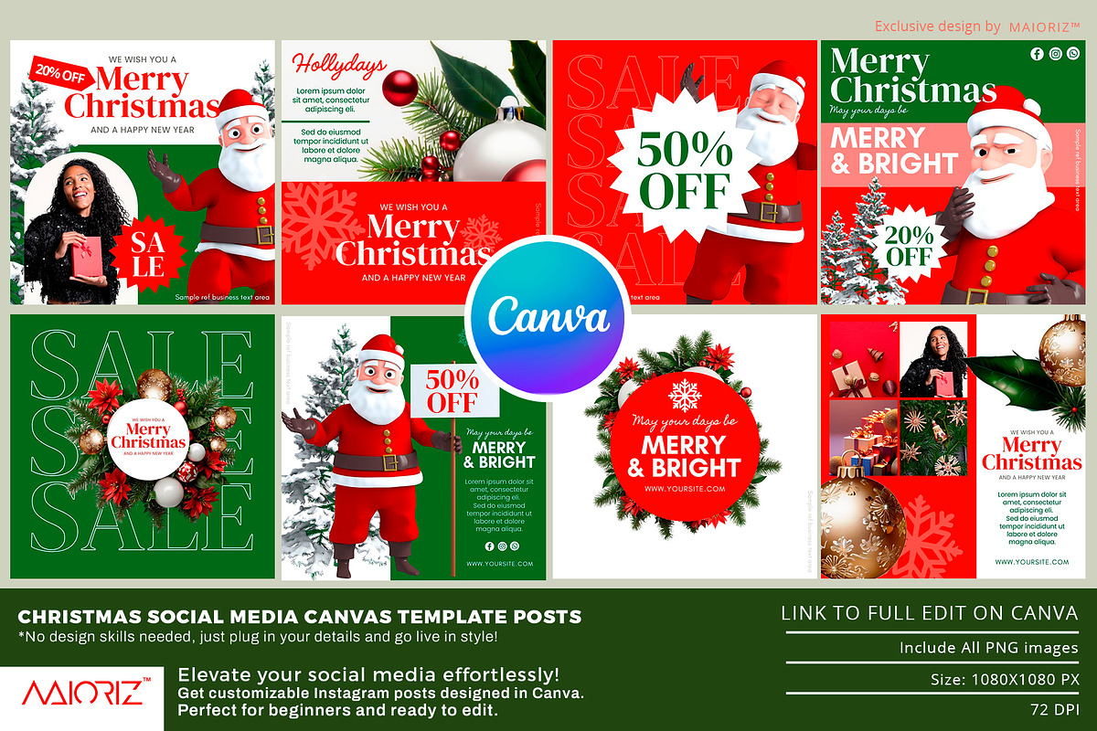 Christmas Canva Template, a Social Media Template by Maioriz Shop (Photo 1 of 3)