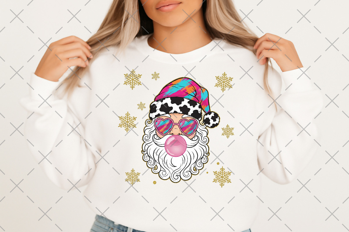 Bubblegum Santa PNG, an Illustration by Craft Nest (Photo 2 of 6)