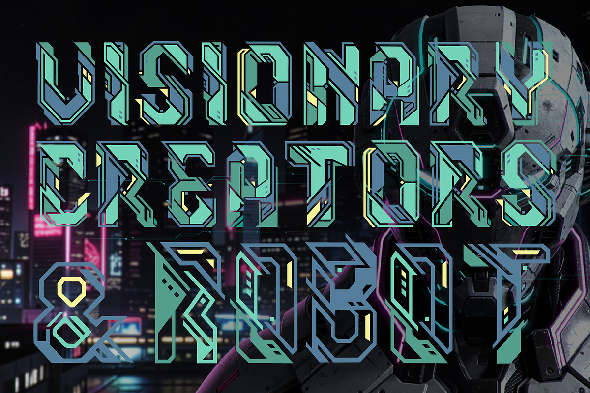 APEX MECHA – Mecha Robotic Typeface, a Sans Serif Font by HypeWorksCo (Photo 3 of 9)