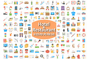 Hotel and Restaurant Icon Set., an Icon by Vector Portal (Thumbnail 1 of 6)