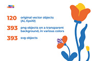 Naive meadow. Vector elements, a Decorative Illustration by Oliana Moroz (Thumbnail 2 of 20)