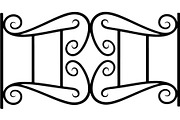 Luxury Iron Scroll Gate Railing, an Object Graphic by Designer_Momina (Thumbnail 4 of 17)