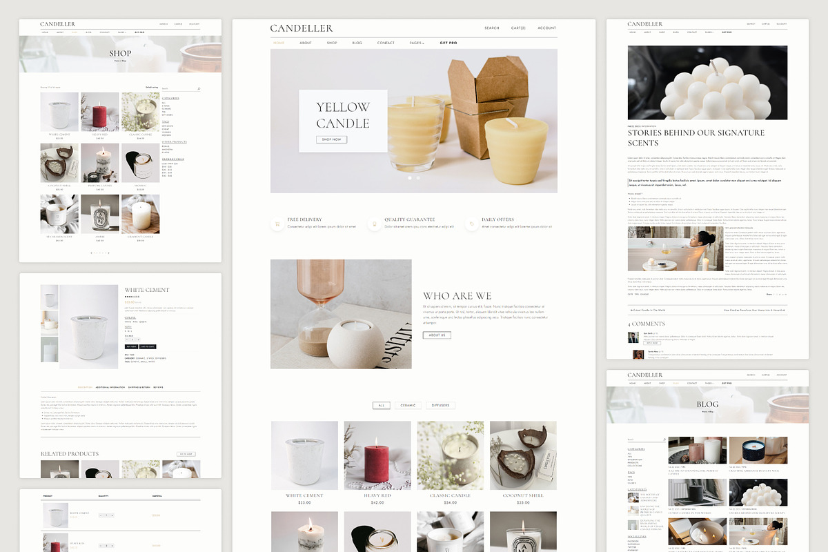 Candeller – Candle Shop Web Template, a HTML Template by TemplatesJungle (Photo 1 of 2)