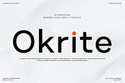 Okrite – Modern Geometric Sans Font, a Sans Serif Font by Say Studio (Thumbnail 1 of 11)