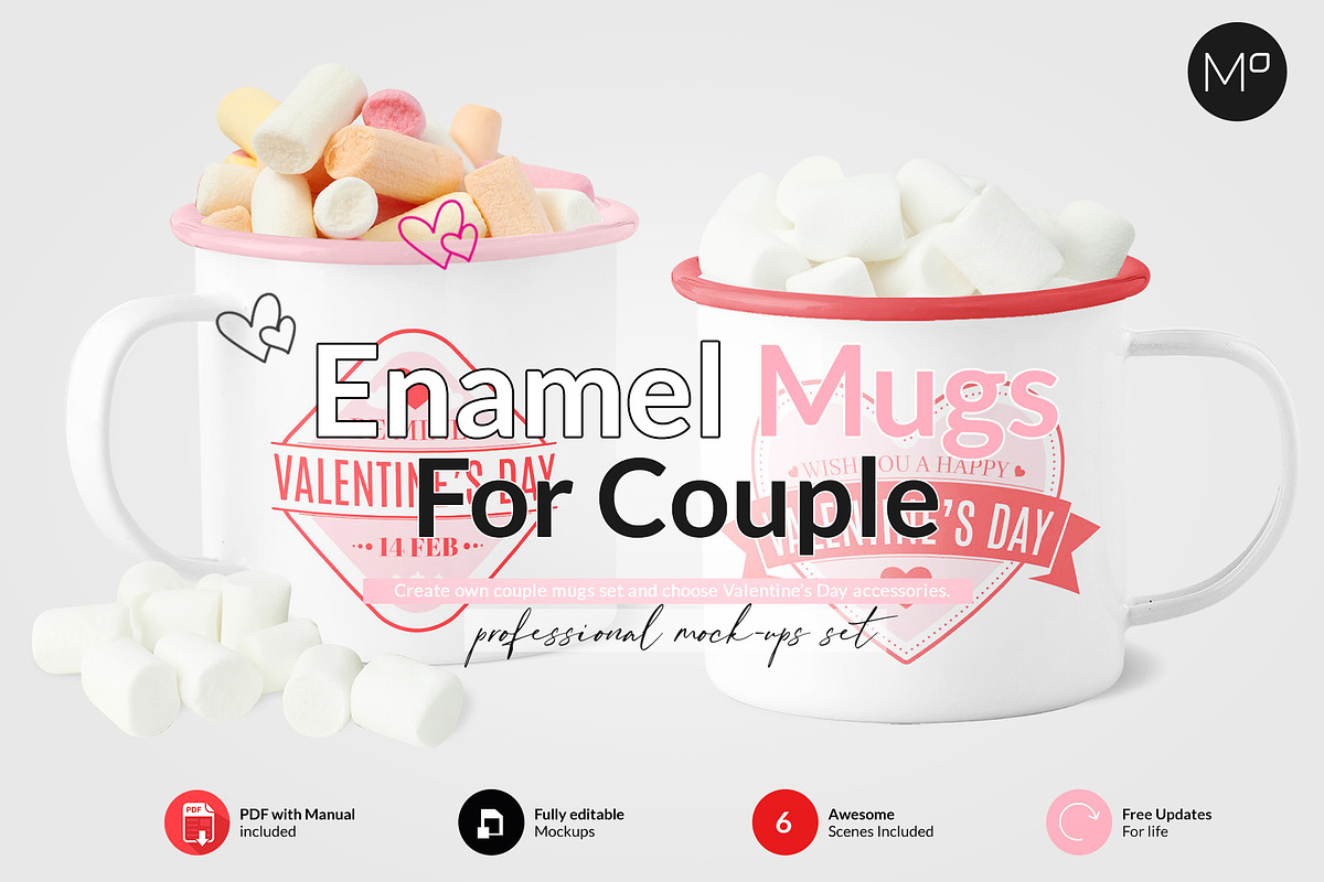 Enamel Camping Mugs Mock-ups, a Print Template by Apparel_Mockups (Photo 1 of 4)