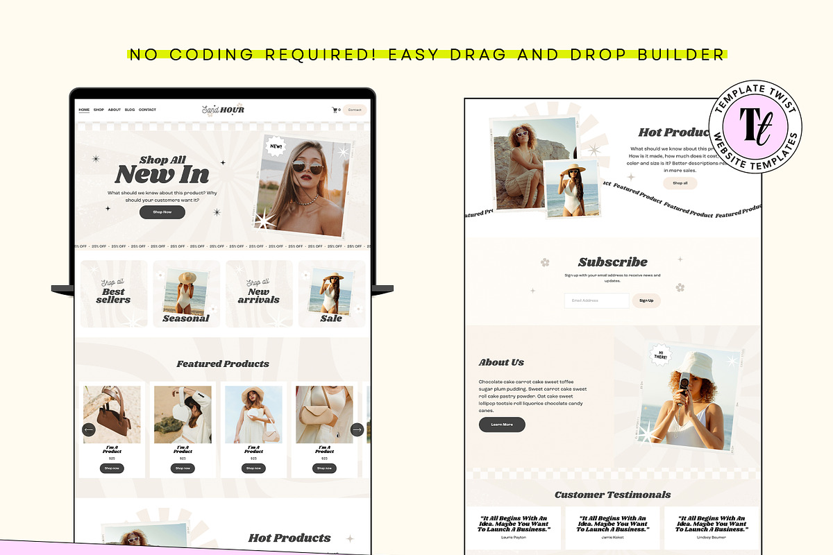 Neutral Squarespace Template Store, a Squarespace Template by Template Twist Shop (Photo 6 of 10)